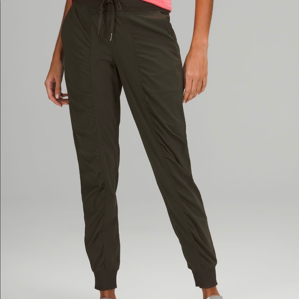 lululemon Studio Jogger in Dark Olive.